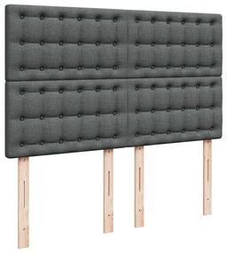 ΚΡΕΒΑΤΙ BOXSPRING ΜΕ ΣΤΡΩΜΑ ΣΚΟΥΡΟ ΓΚΡΙ 140X190 ΕΚ. ΥΦΑΣΜΑΤΙΝΟ 3293978