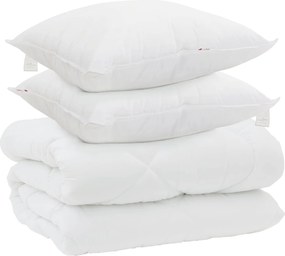vidaXL Χειμερινό Παπλωματοθήκη με μαξιλάρι 3 pcs Λευκό Μικροΐνες