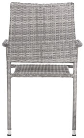 Καρέκλα - Πολυθρόνα MORNER C6074.02 Μεταλλική με Γκρί Rattan 55x58x87Υ εκ. 55x58x87 εκ.