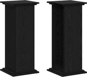 vidaXL Βάση φυτών Μαύρη Οξυά 33 x 33 x 80 cm Επεξεργασμένο ξύλο