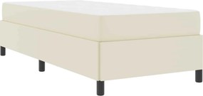 vidaXL Σκελετός Κρεβατιού με στρώμα Κρεμ 80 x 200 cm ύφασμα