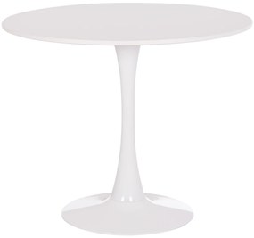 ΤΡΑΠΕΖΙ ΣΤΡΟΓΓΥΛΟ BROLIN HM18141.01 MDF TOP-ΒΑΣΗ ΜΕΤΑΛΛΙΚΗ--ΛΕΥΚΟ Φ90x73Υεκ