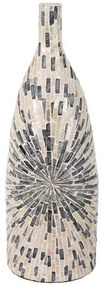 Βάζο Με Κοχύλια 944-124-002 20x62cm White-Grey Bamboo