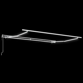 vidaXL Τέντα Πτυσσόμενη Αυτόματη με LED Ανθρακί / Λευκή 300 x 250 εκ.