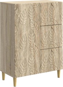 vidaXL Πλαϊνό γραφείο Sonoma Δρυς 66 x 34,5 x 90 εκ Επεξεργασμένο Ξύλο