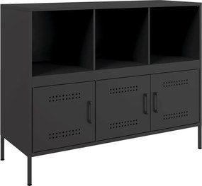 vidaXL Ντουλάπι Μαύρο 100,5x39x79 εκ. από Χάλυβα
