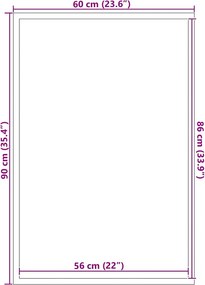 vidaXL Χαλάκι Εξώπορτας Μαύρο 60 x 90 cm Πολυπροπυλένιο