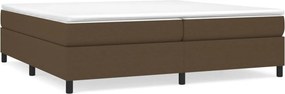 vidaXL Κρεβάτι Boxspring με Στρώμα Σκούρο Καφέ 200x200 εκ. Υφασμάτινο