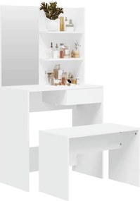 vidaXL Μπουντουάρ Σετ Σετ Λευκό 74,5 x 40 x 141 εκ.