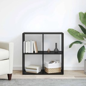 vidaXL Βιβλιοθήκη Μαύρη δρυς 69.5 x 29 x 69.5 εκ Επεξεργασμένο ξύλο
