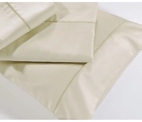 Σεντόνια S250/02 (Σετ 3τμχ) Ecru Down Town Μονό 175x255cm 100% Cotton Satin