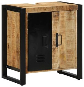 vidaXL Ντουλάπα Μπάνιου Καφέ 55 x 35 x 60 εκ. Μασίφ ξύλο μάνγκο