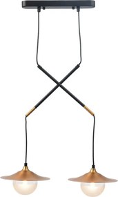 Φωτιστικό Οροφής Δίφωτο Aca Layla HL4312P46BB Brass