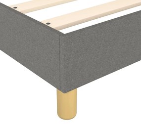 vidaXL Κρεβάτι Boxspring με Στρώμα Σκούρο Γκρι 120x200 εκ. Υφασμάτινο