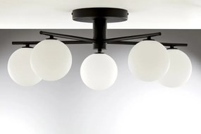 Φωτιστικό Οροφής Prato Φ66cm Μαύρο με Λευκό