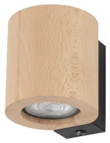 Απλίκα Φωτιστικό Τοίχου 1xGU10 Ξύλο Eve Wood TK Lighting-10197-Μπεζ 10197