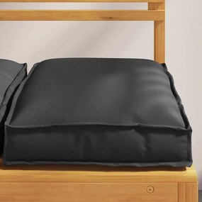 vidaXL Μαξιλάρι 2 pcs Μαύρο 40 x 40 x 8 εκ. Ύφασμα Όξφορντ