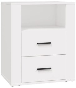 vidaXL Κομοδίνο Λευκό 50 x 36 x 60 εκ. από Επεξεργασμένο Ξύλο