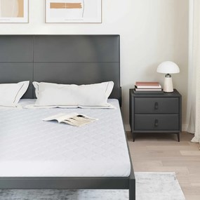 vidaXL Στρώμα με Επίστρωμα Καρύδας Λευκό 200 x 200 cm PU Αφρός