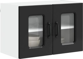vidaXL Πάνελ πλυντηρίου πιάτων Kalmar 2 pcs Μαύρο Επεξεργασμένο Ξύλο