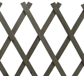vidaXL Καφασωτό Φράχτης Κήπου Γκρι 150x80 εκ. Μασίφ Ξύλο Ελάτης