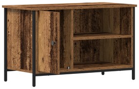 vidaXL Ντουλάπα Τηλεόρασης Παλιού Ξύλου 80x40x50 εκ. Συνθετικό Ξύλο και Χάλυβα