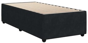 vidaXL Κρεβάτι Boxspring με Στρώμα Μαύρο 80 x 200 εκ. Βελούδινο