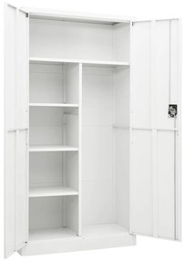 vidaXL Φοριαμός Λευκός 90 x 40 x 180 εκ. Ατσάλινος