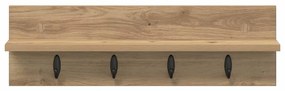 vidaXL Τοίχου Κρεμάστρα με ράφι artisan δρυς 60 x 10.5 x 18 εκ