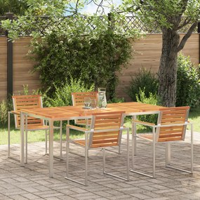 vidaXL Εξωτερική Τραπεζαρία 180x90x75 εκ Μασίφ Ξύλο Ακακίας