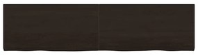 vidaXL Πάγκος Μπάνιου Σκούρο Καφέ 160x40x(2-4) εκ. Επεξεργ. Μασίφ Ξύλο
