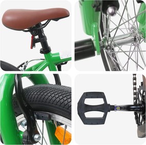 vidaXL BMX Ποδήλατο 18 ίντσες για 7-10 ετών Πράσινο