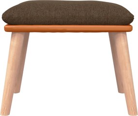 vidaXL Υποπόδιο Καφέ 45x29,5x35 εκ. Ύφασμα &amp; Συνθετικό Δέρμα