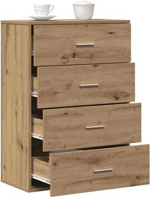 vidaXL Πλαϊνό γραφείο Artisan Oak 60 x 31 x 84 εκ. Επεξεργασμένο ξύλο