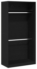 vidaXL Μαύρη Ίριδα Ντουλάπα - 100 x 50 x 200 εκ, φτιαγμένη από μηχανικά ξύλα