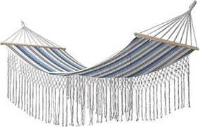 Αιώρα DKD Home Decor Ρίγες Μπλε Λευκό (200 x 100 x 5 cm)