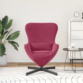 vidaXL Πολυθρόνα Αυγού Wine Red Velvet