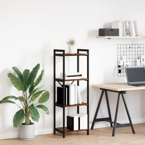 vidaXL Βιβλιοθήκη Καπνιστή δρυς 40 x 30 x 118 εκ Ξύλο