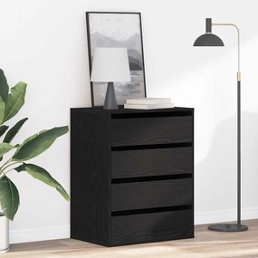 vidaXL Ντουλάπι με Συρτάρια Μαύρο 60 x 41 x 76 εκ. Επεξεργασμένο ξύλο