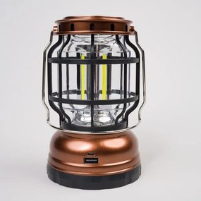 OEM Φανάρι LED Ντιμαριζόμενο Με Ηλιακό Συλλέκτη Και Λειτουργία Powerbank Μπρονζέ ZJ-1990T-Bronze