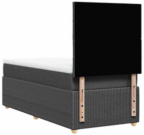 vidaXL Κρεβάτι Boxspring με Στρώμα Σκούρο Γκρι 80x200 εκ. Υφασμάτινο