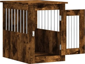 vidaXL Κλουβί Σκύλου Καπνιστή Δρυς 45x62x59 εκ. Επεξεργ. Ξύλο