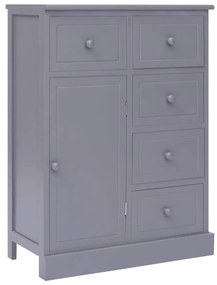 vidaXL Ντουλάπι με 10 Συρτάρια Γκρι 113 x 30 x 79 εκ. από Ξύλο