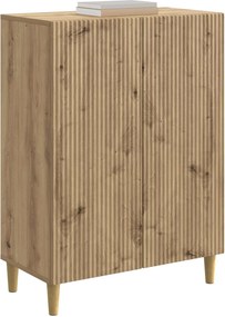 vidaXL Πλαϊνό γραφείο Artisan Δρυς 66 x 34,5 x 90 εκ