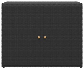 vidaXL Ντουλάπι Αποθήκευσης Κήπου Μαύρο 100x55,5x80 εκ Συνθετικό Ρατάν