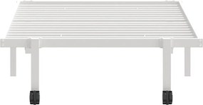 vidaXL Πλαίσιο κρεβατιού χωρίς στρώμα Πτυσσόμενο λευκό 90x190cm Ατσάλι