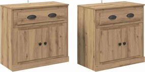 vidaXL Παραδοσιακά Πλευρικά Έπιπλα 2 pcs Artisan Oak