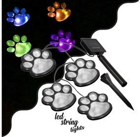 Διακοσμητική Γιρλάντα Anime Footprints 2.5m 4LED IP65 RGB 85700 Globostar-85700-Μαύρο 85700