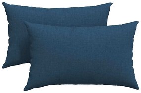 vidaXL Μαξιλάρι Καναπέ 2 pcs Μπλε 50 x 30 cm ύφασμα