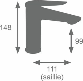 Μονή λαβή βρύση Rousseau GLOSS Στιλβωμένο ορείχαλκο